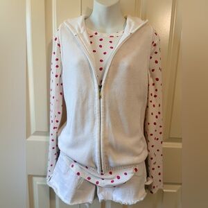 Cherokee Cream Knit vest  Sweater, size L, 100% cotton